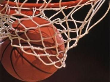 Basketbal lopta v kosi ilustracna foto