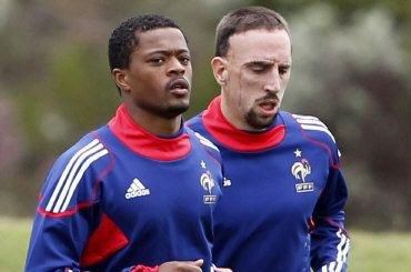 Evra a ribery francuzsko trening