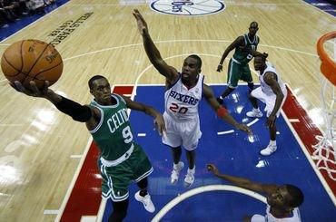 Rajon rondo celtics jodie meeks 76ers brani