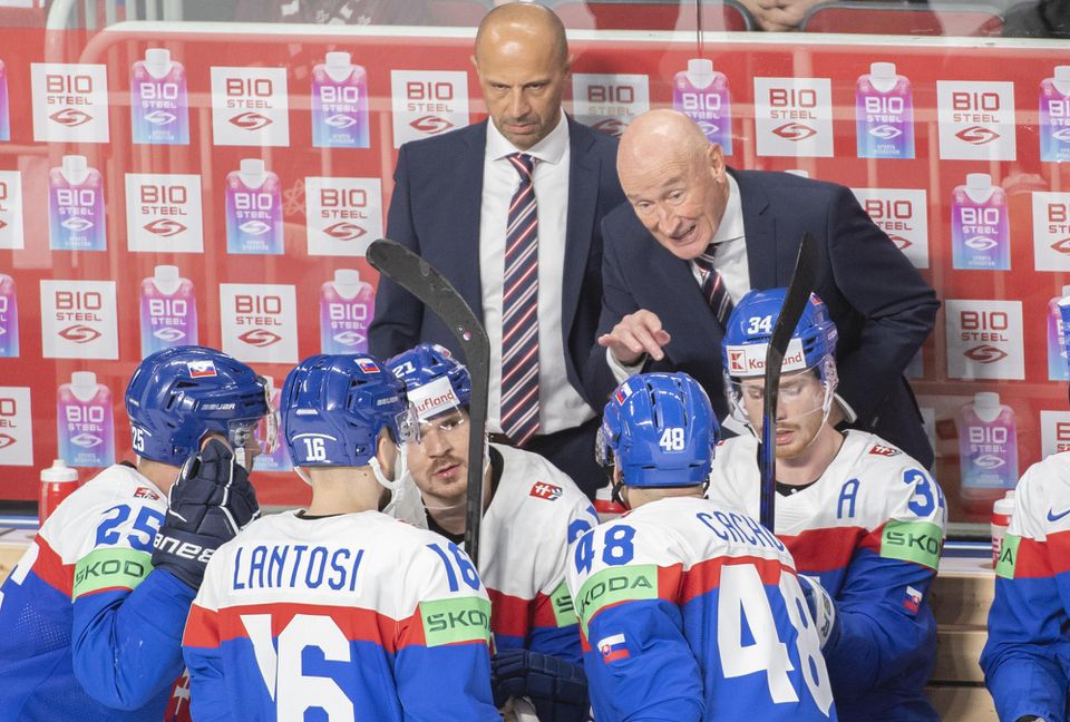MS v hokeji 2023: Slovensko - Česko (tréneri Craig Ramsay a Ján Pardavý na striedačke Slovenska)