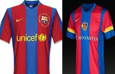 Barcelona vs bazikej podobne dresy
