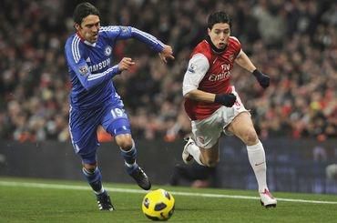 Nasri arsenal vs ferreira chelsea dec2010