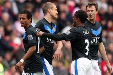 Nani vidic evra evans man utd cierny