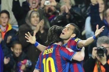 Messi alves barcelona oslava