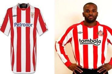 Bilbao vs sunderland podobne dresy