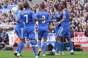 Chelsea hraci radost vs stoke city apr2011