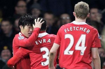 Park evra fletcher manchester united dec2010