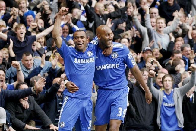 Nicolas anelka gol oslava ashley cole chelsea