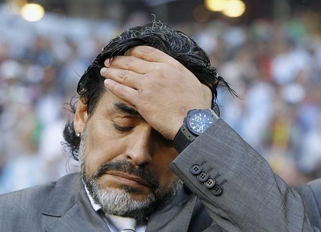 Diego maradona smutok prehra nemecko