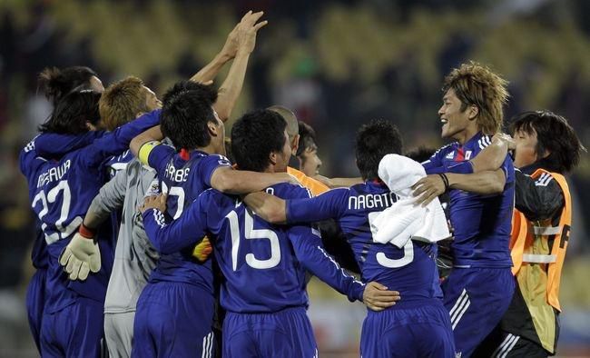 Japonsko osemfinale radost tim muzstvo