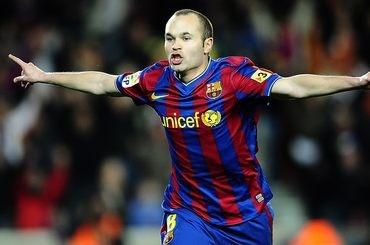 Iniesta andres barcelona radost santander februar 2010