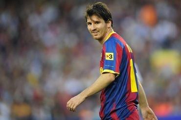 Messi barcelona pohlad do kamery