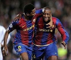 Etoo toure yaya barcelona radost