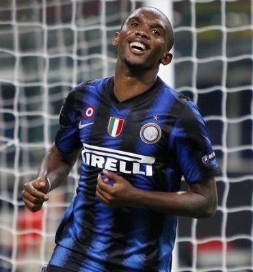 Etoo inter milano africky usmev