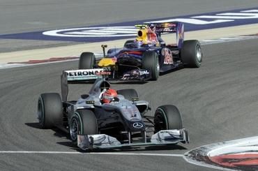 Schumacher mercedes gp webber redbull vc bahrajn 2010