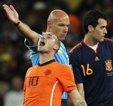Howard webb sneijder dobojovane spanielsko holandsko