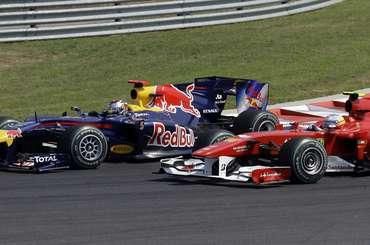 Vettel alonso red bull ferrari hungaroring