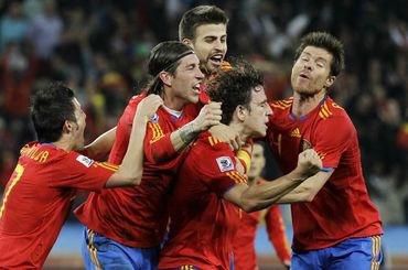 Spanielsko hraci radost semifinale ms2010