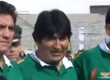 Evo morales bolivijsky prezident fotbalek