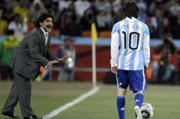 Messi a maradona argentina osemfinale ms2010