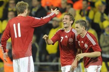 Bendtner a spol dansko hraci radost
