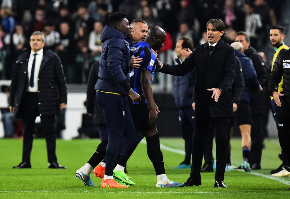 Romelu Lukaku (Inter Miláno) po červenej karte proti Juventusu