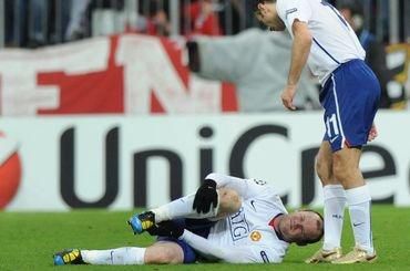 Rooney injury a giggs man utd vs bayern