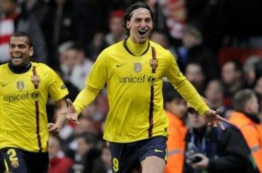 Ibrahimovic barcelona vs arsenal goool