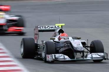 Schumacher mercedes gp hamilton testy marec 2010