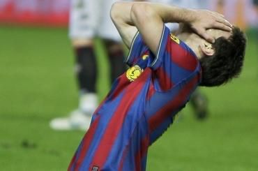 Messi barcelona sklamanie
