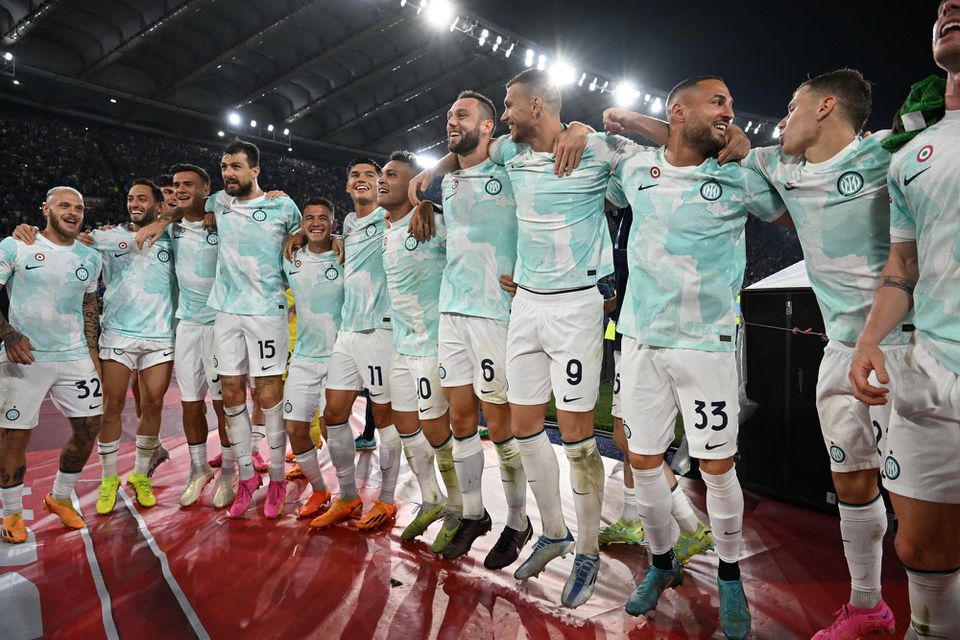 Inter Miláno oslavuje triumf v Coppa Italia