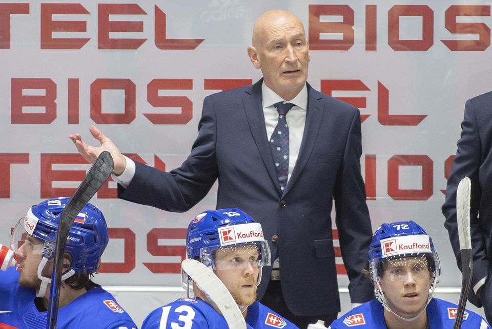 MS v hokeji 2022: Slovensko - Dánsko (tréner slovenských hokejistov Craig Ramsay)