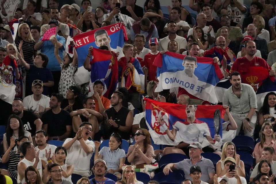 Srbskí fanúšikovia Novaka Djokoviča na Australian Open