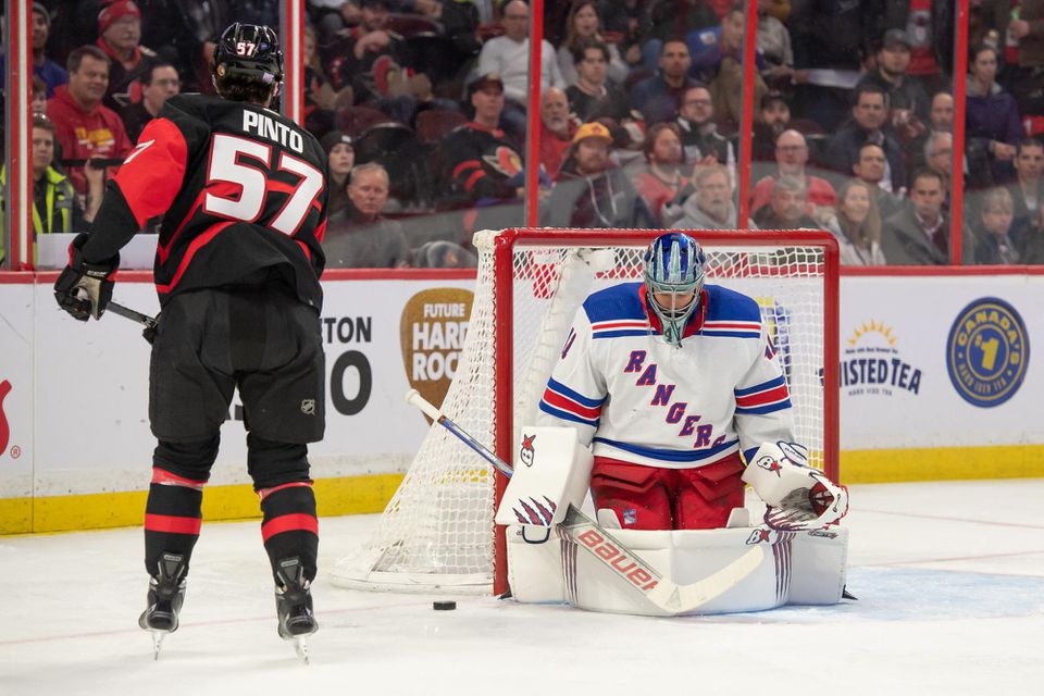 Jaroslav Halák v zápase Ottawa Senators - New York Rangers