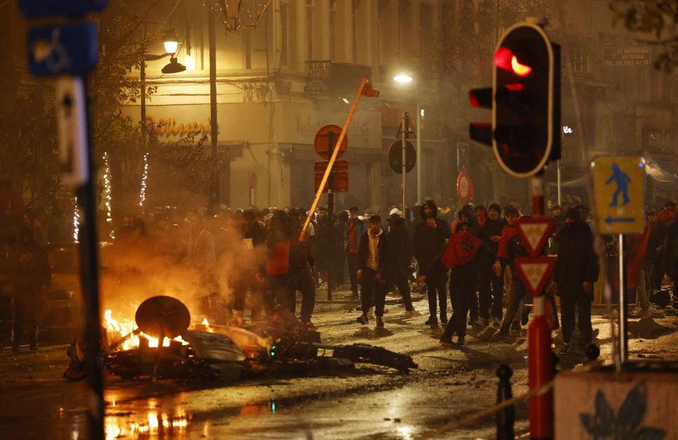 Nepokoje v Bruseli.