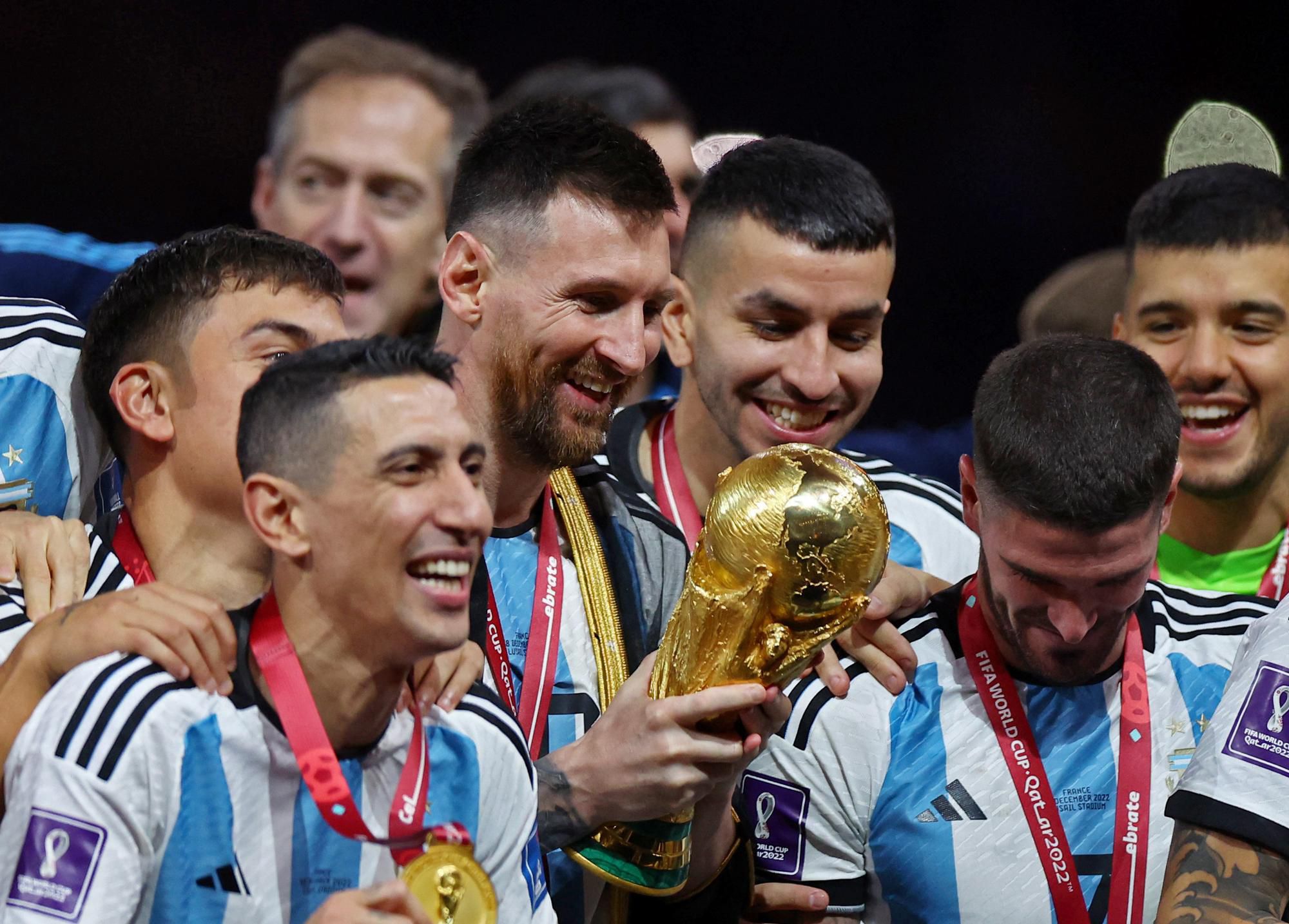 Argentína oslavuje zisk titulu MS vo futbale 2022