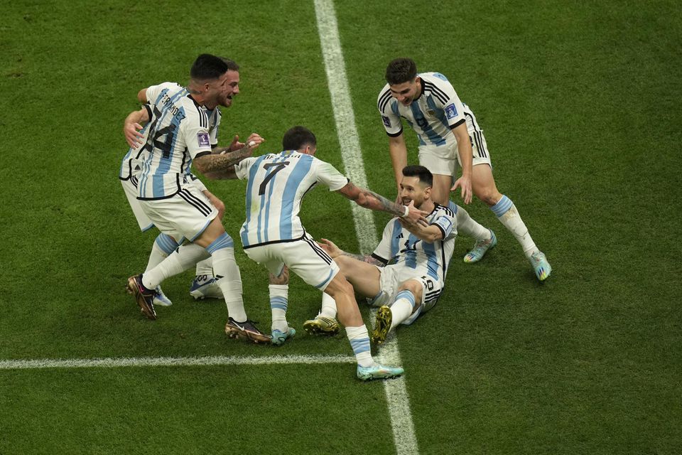 Radosť hráčov Argentíny.