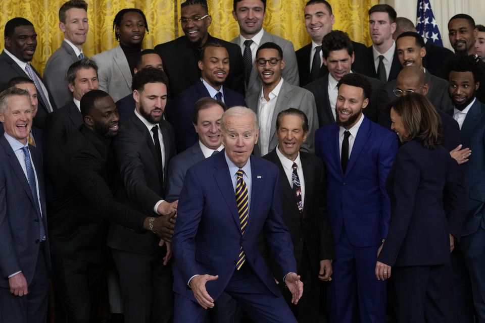 Basketbalisti Golden State Warriors a prezident Joe Biden