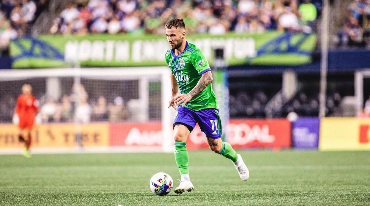 Albert Rusnák v drese Seattle Sounders.