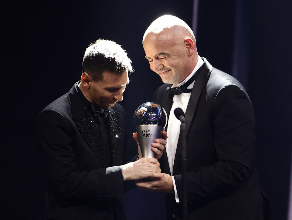 FIFA The Best: Lionel Messi a Gianni Infantino