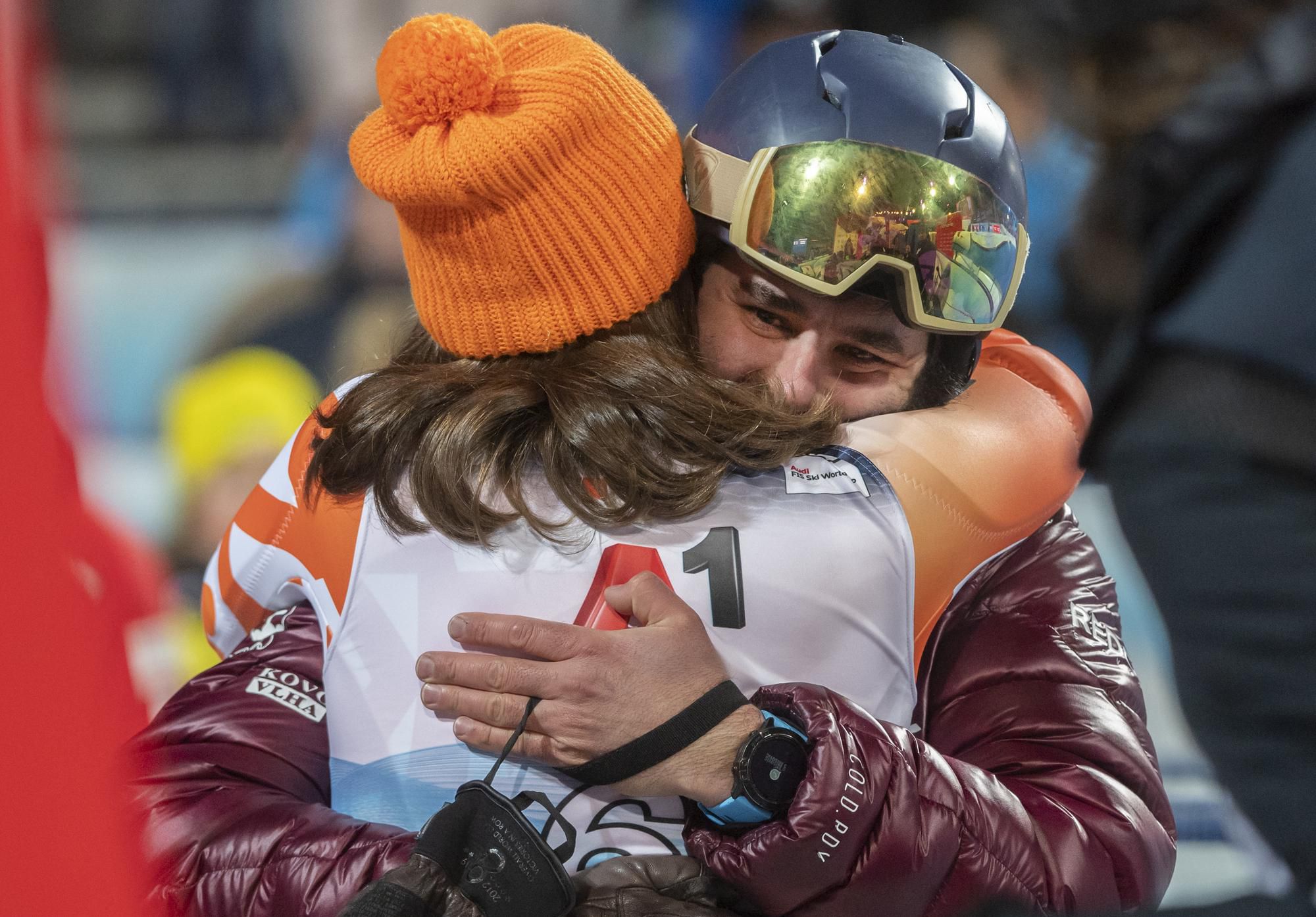 Radosť Petry Vlhovej z víťazstva v nočnom slalome vo Flachau.