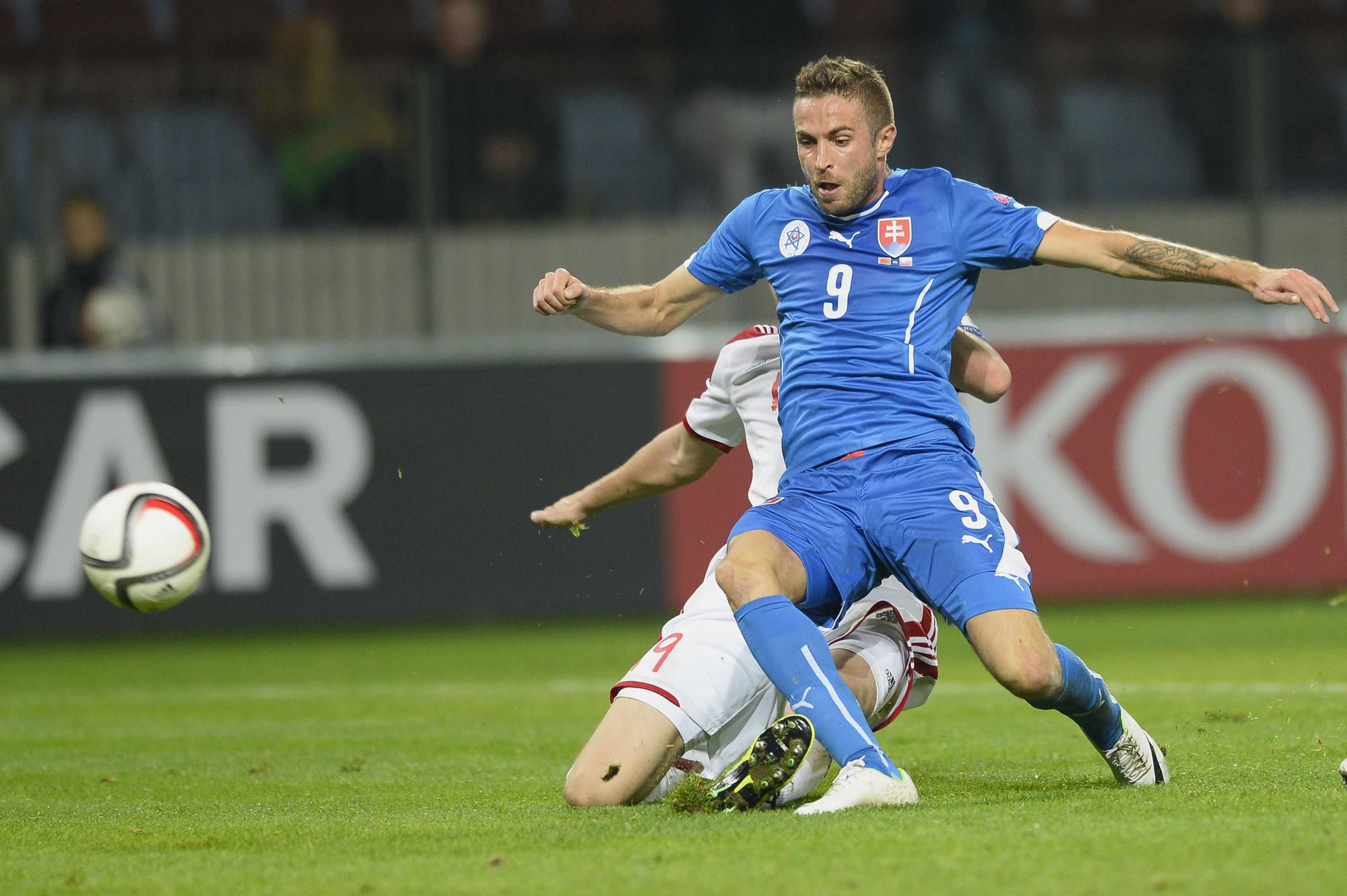 Stanislav Šesták, bývalý 66-násobný reprezentant, takto strelil Bielorusku v kvalifikácii Eura 2016 posledný zo svojich celkovo trinástich gólov v najcennejšom drese.