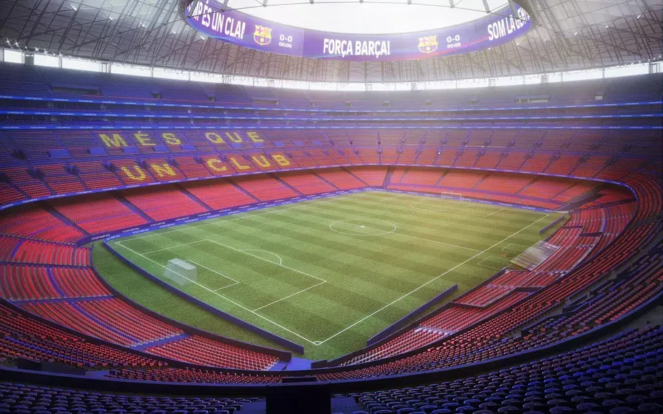 Nové vizualizácie zrekonštruovaného štadióna FC Barcelona Camp Nou.