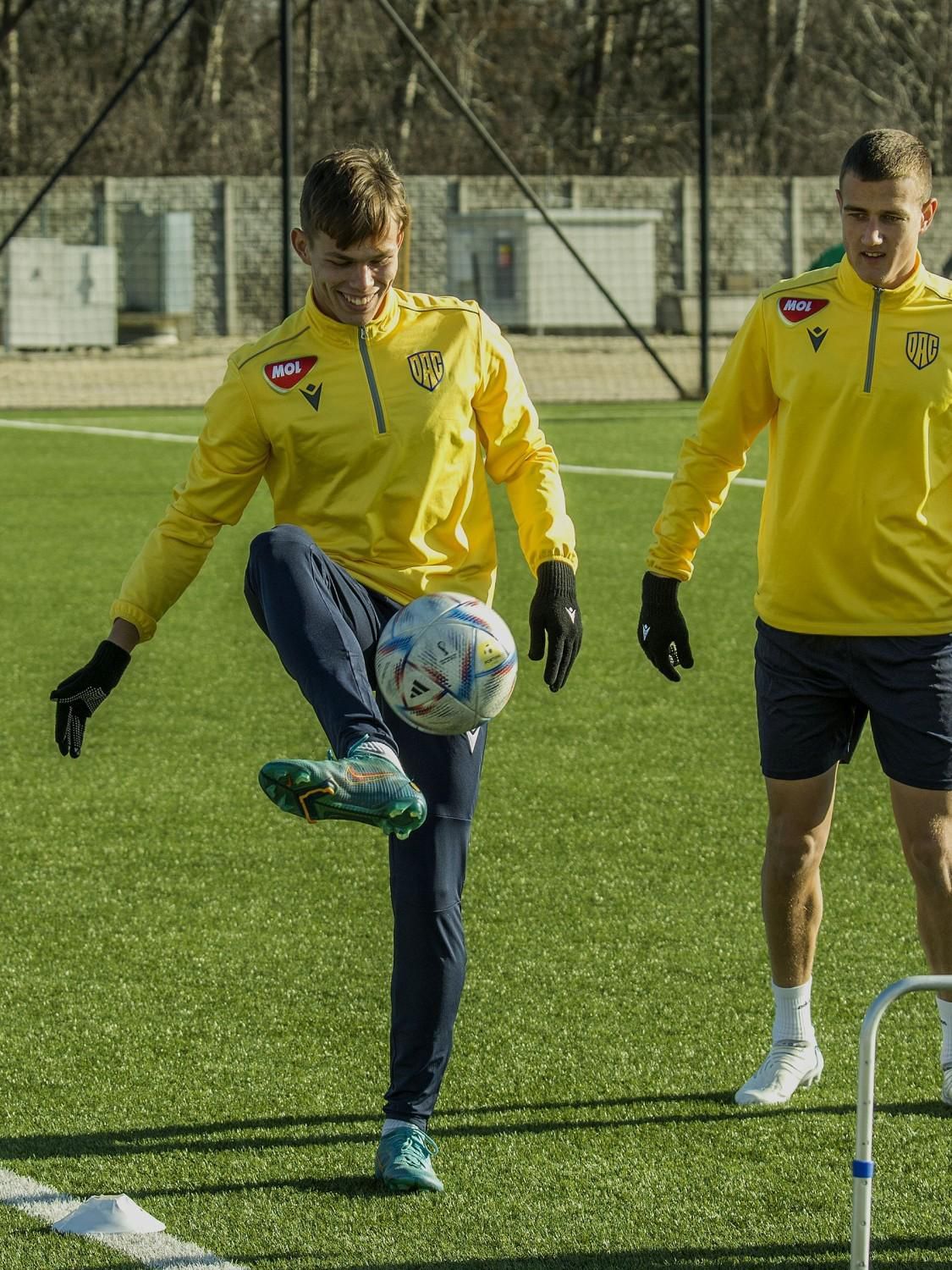 Počas minulotýždňového tréningu A-mužstva DAC, s ktorým sa pripravuje na jarnú časť sezóny.