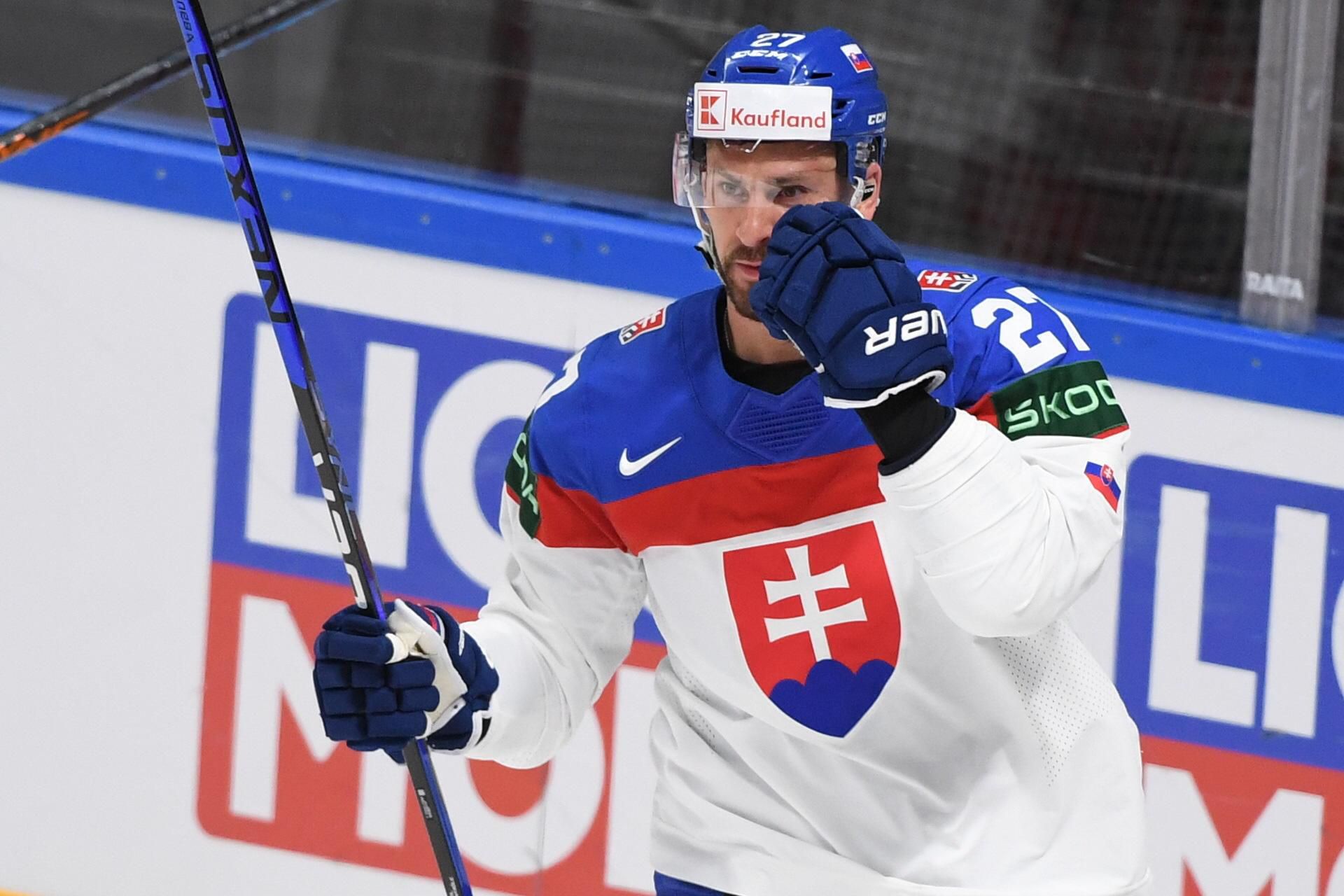 MS v hokeji 2023: Slovensko - Nórsko (Marek Hrivík sa teší z gólu)