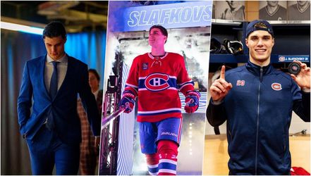 Debut Juraja Slafkovského v NHL zachytený na fotografiách. Ako vyzeral jeho veľký večer?