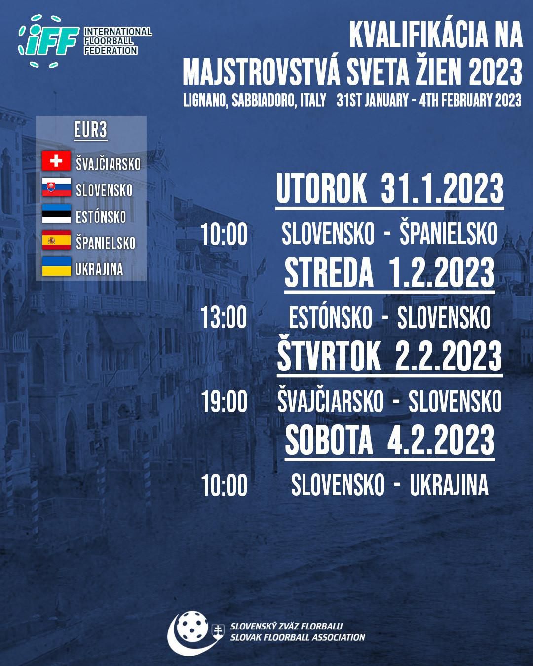 Slovenky sa na kvalifikačnom turnaji stretnú so Španielkami, Estónkami, Švajčiarkami a Ukrajinkami.