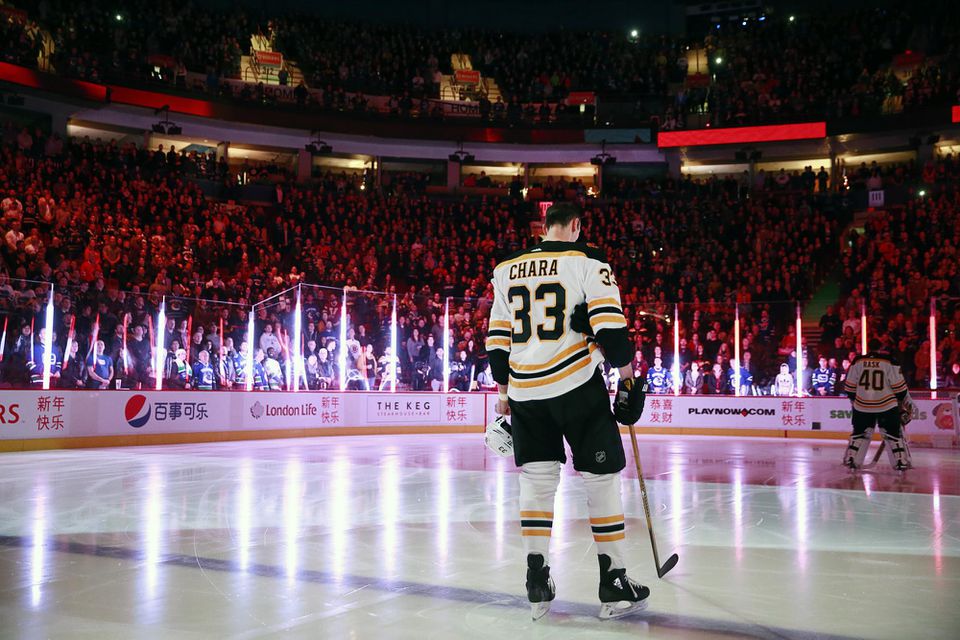 Zdeno Chára v drese Bostonu Bruins