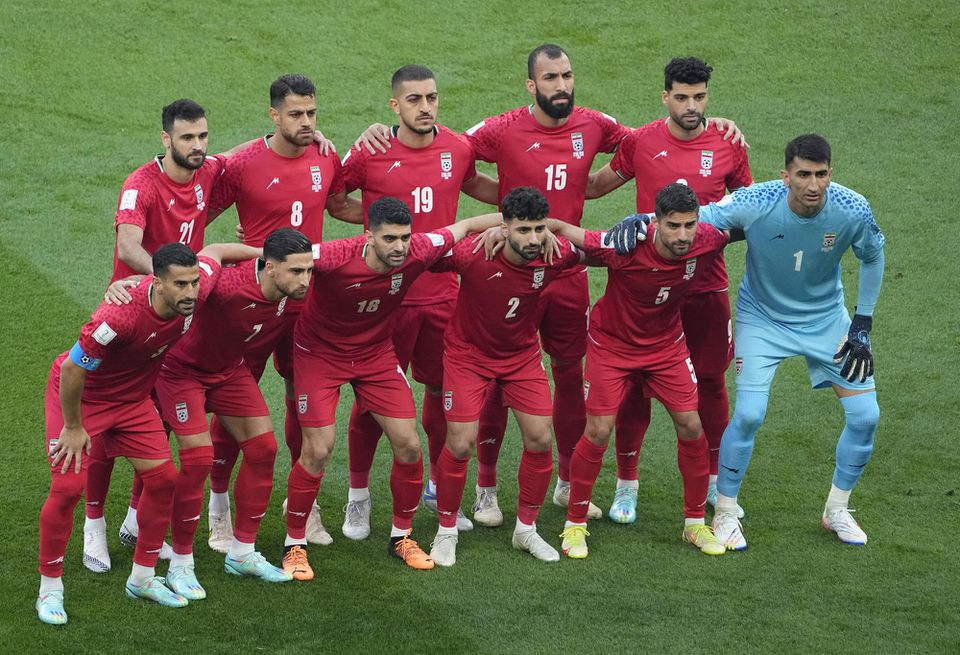 Reprezentanti Iránu pred zápasom s Anglickom