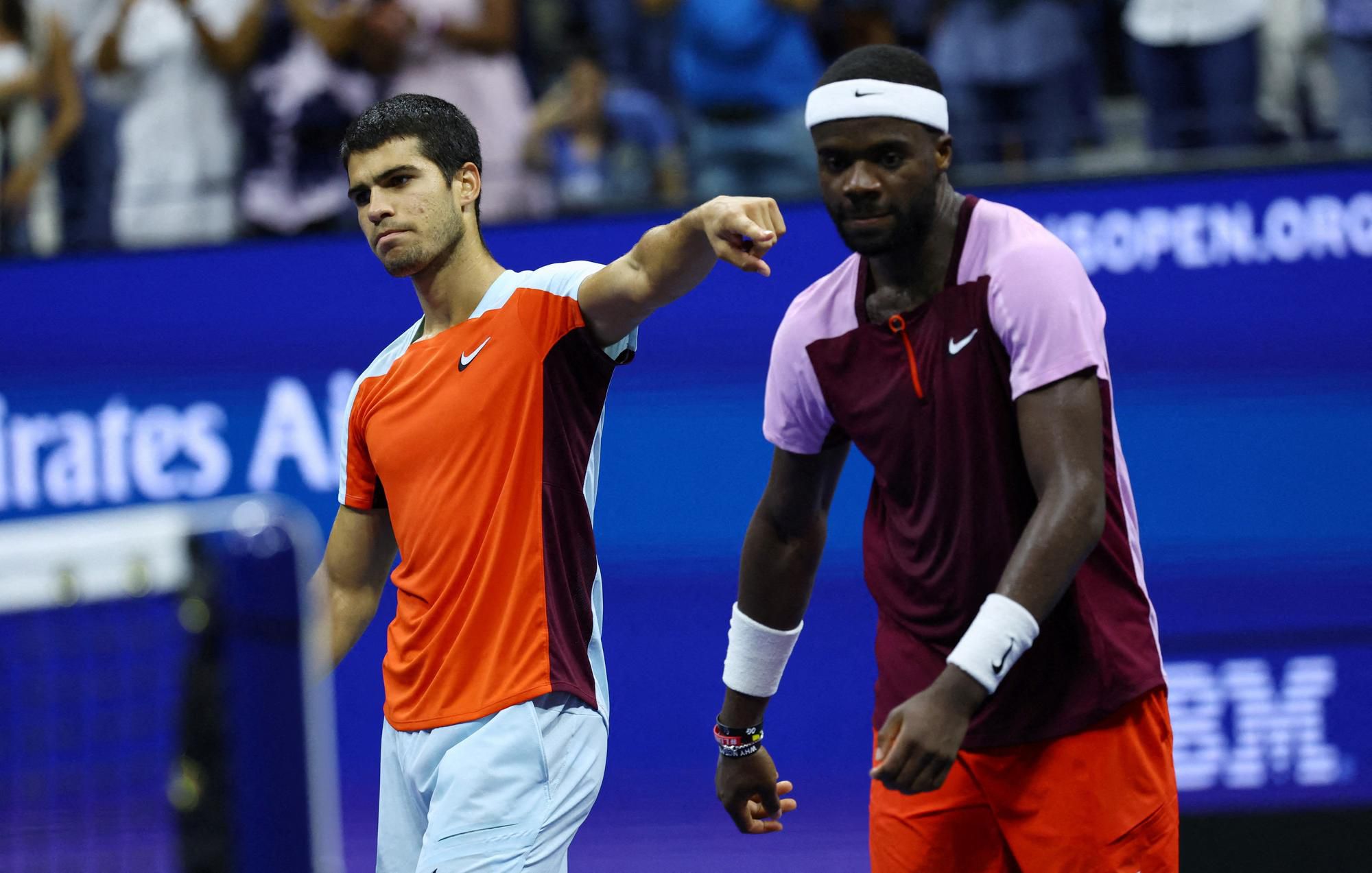 Carlos Alcaraz a Frances Tiafoe